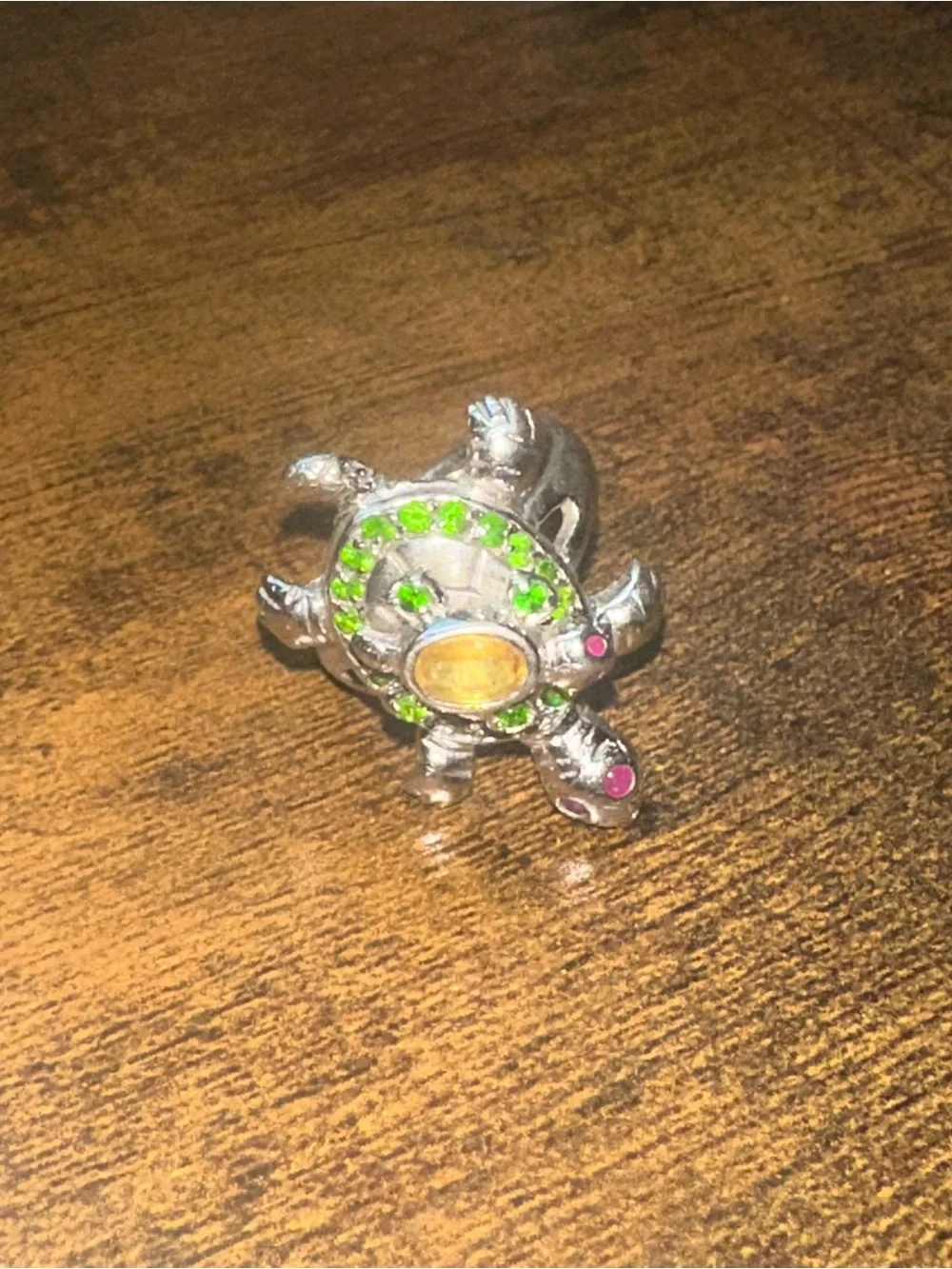 Sterling Silver Mama Turtle and Baby Ring 8